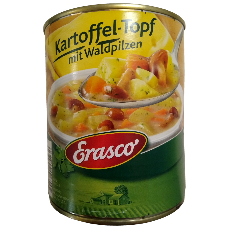 Kartoffeltopf mit Waldpilzen | Fertiggericht in der Dose Kartoffeltopf mit Waldpilzen | Fertiggericht in der Dose